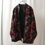 ジャガード ジャケット 羽織 総柄 フローラル