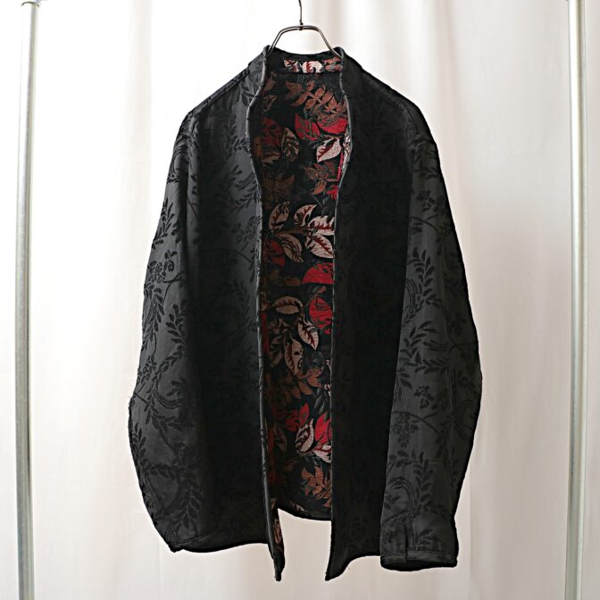 ジャガード ジャケット 羽織 総柄 フローラル
