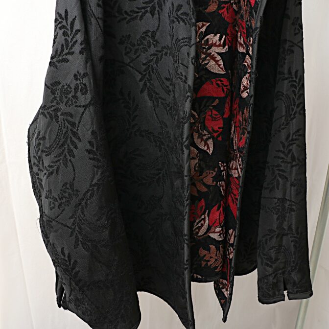 ジャガード ジャケット 羽織 総柄 フローラル