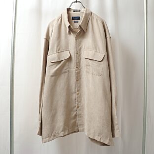 VAN HEUSEN フェイクスエード シャツ 古着 used
